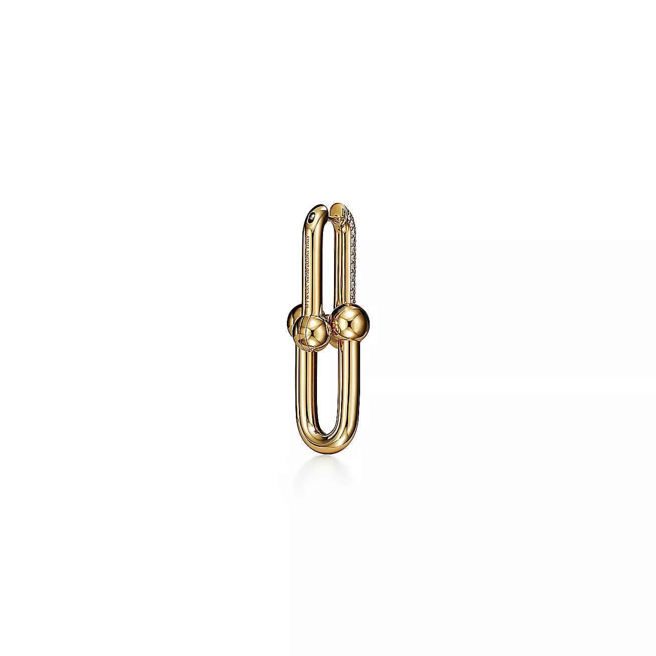 18K Tiffany HardWear Large Link Diamonds Earrings