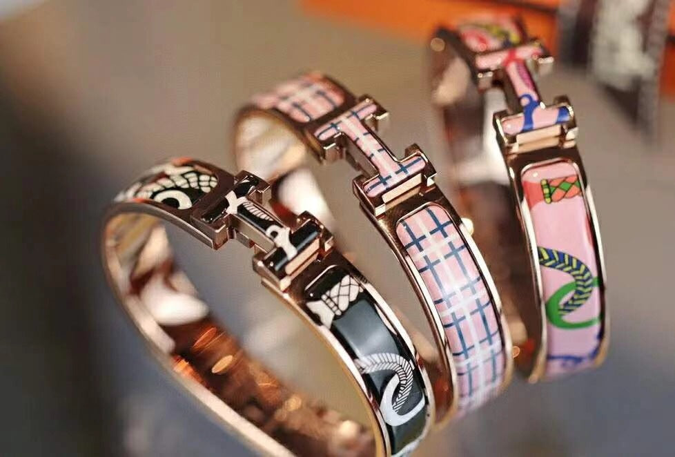 18K Clic Hermes Panoplie Equestre Pink Bracelet