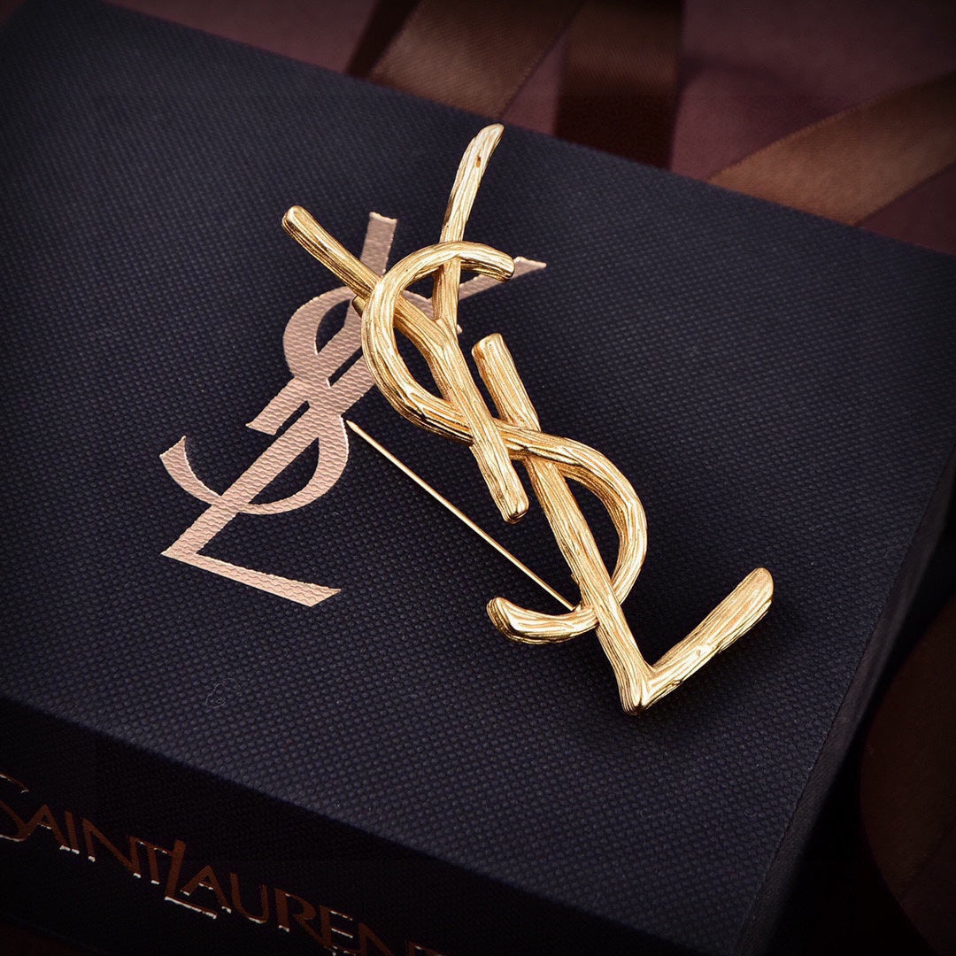 18K YSL Vintage Brooch