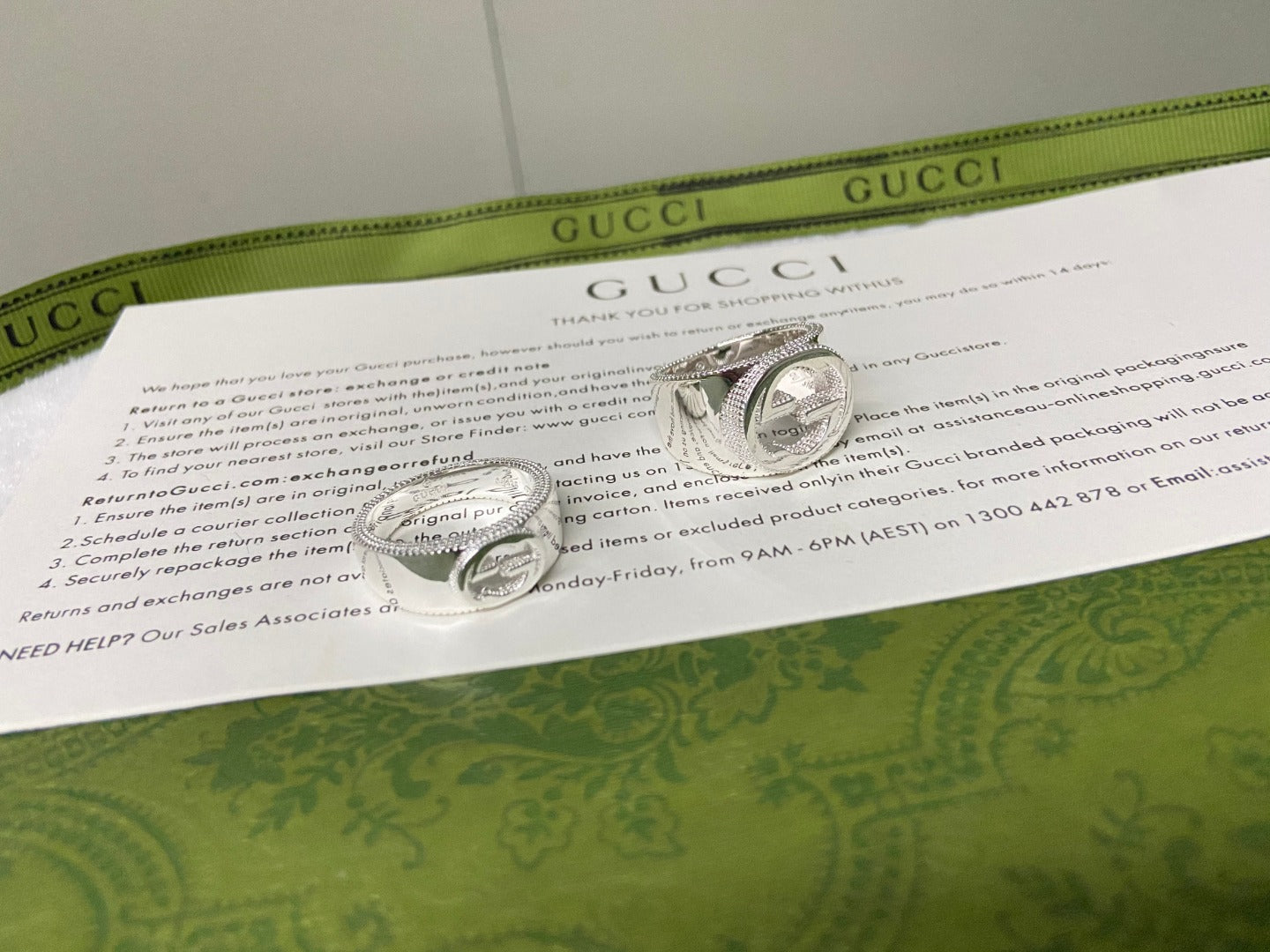 Double Gucci Interlocking Gucci Wide Ring